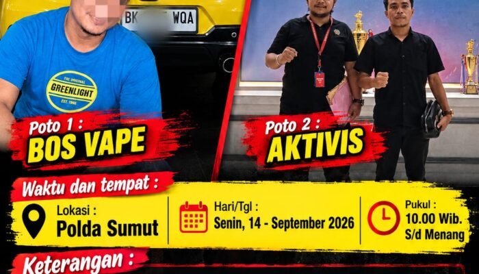 DARAH BIRU MASA DEPAN TERANCAM: GAB Desak Polda Sumut dan Interpol Libas Jaringan Internasional Vape “Getar” di Tanjung Balai