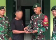 Satgas Pamtas Yonarmed 13/Nanggala Terima Penyerahan Sukarela Sisik Trenggiling dari Warga Perbatasan