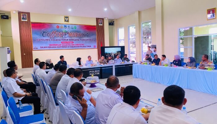 Rajut Silaturahmi dan Sinergitas, Polres Kolaka Timur Gelar Coffee Morning Perdana bersama Unsur Forkopimda